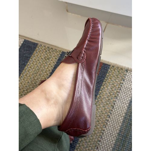 ELAINE - MOCASSIM FEMININO EM COURO MARSALA