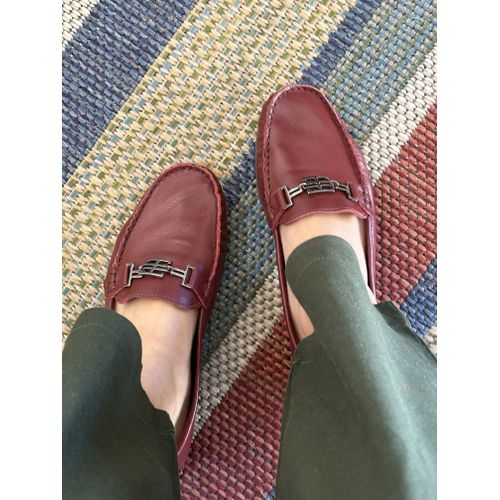 ELAINE - MOCASSIM FEMININO EM COURO MARSALA