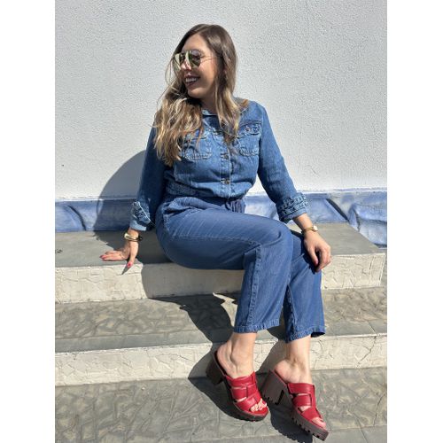 LUCIA - SANDALIA SALTO BLOCO SCARLET