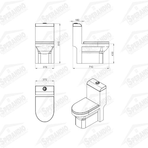 VASO MONOBLOCO SAFIRA C/ASSENTO - PETTRA