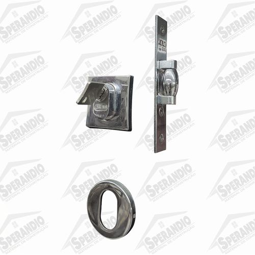 FECHADURA STAM ROSETA 006 QUADRADA AUXILIAR CROMADO
