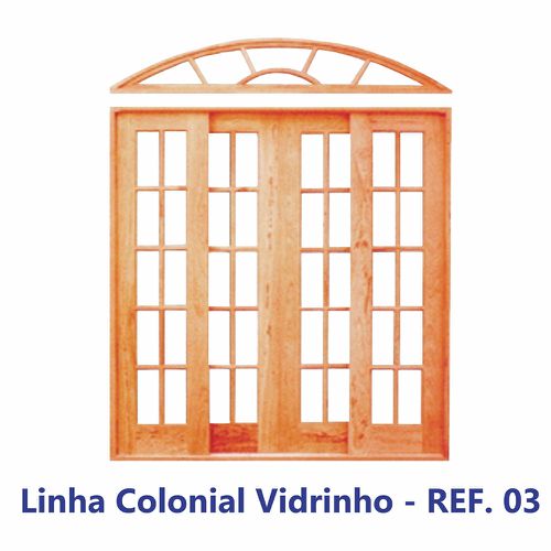 ADUELA ARCO COLONIAL VIDRO EM ANGELIM PEDRA MACOÇO REF. 03