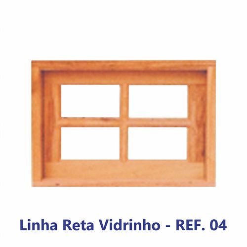 BÁSCULA RETA VIDRO EM ANGELIM PEDRA MACIÇA REF. 04