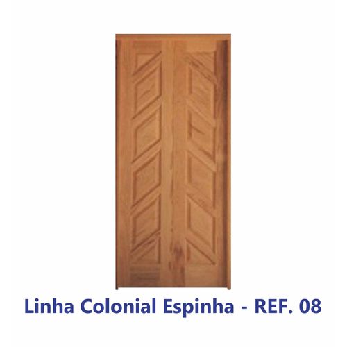 PORTA MADEIRA RETA ALMOFADA ESPINHA EM ANGELIM PEDRA MACIÇO 0,80X2,10MT REF. 08 