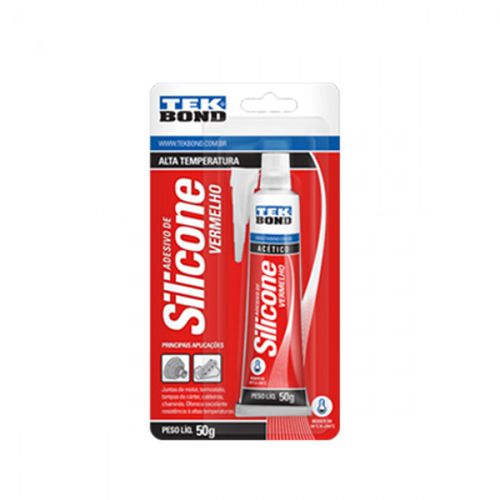 SILICONE 50GR ALTA TEMPERATURA VERMELHO TEK BOND