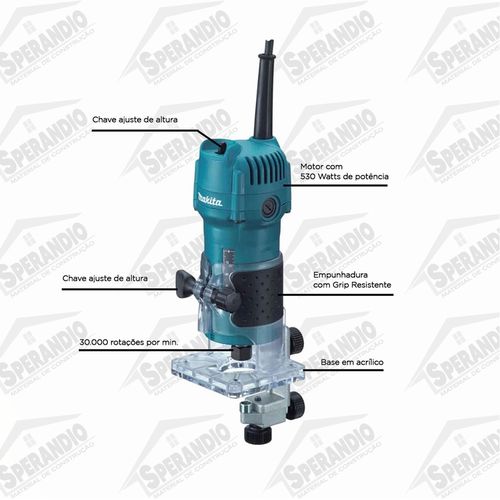 TUPIA 6MM COM BASE MAKITA 127V