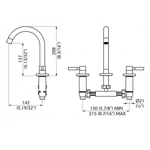 MISTURADOR PERFLEX 1877 C-36 LAVATÓRIO DN15