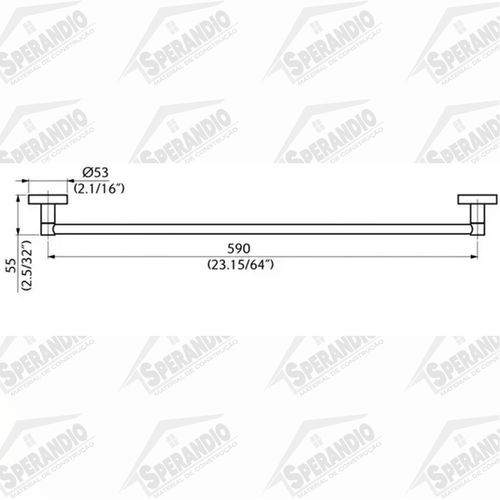 PORTA TOALHA ROSTO BARRA PERFLEX SLIM