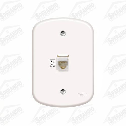 TOMADA INTERNET RJ45E 8V COM PLACA