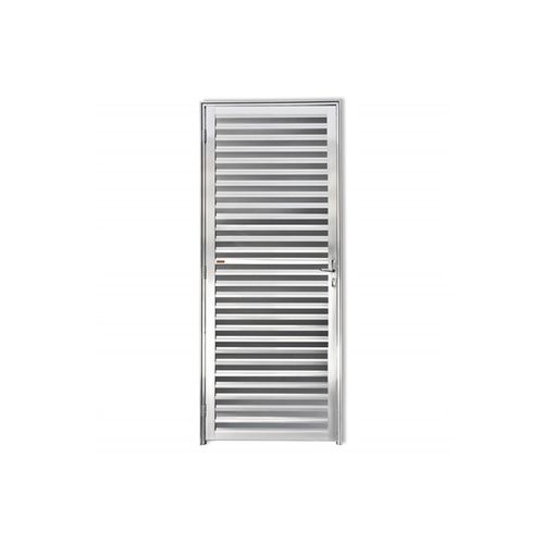 PORTA DE ALUMÍNIO PRATA VENEZIANA DIREITA 0,80X2,10 MUGITEC