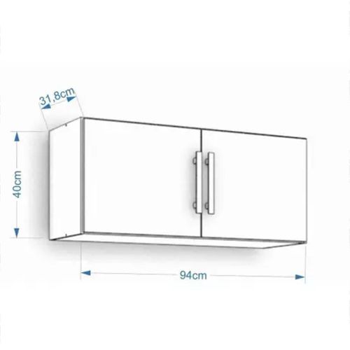 ARMARIO COZINHA AEREO FLEX 1,14M BRANCO MGM