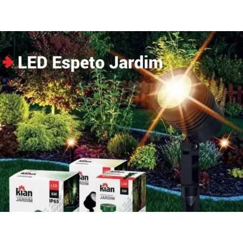 ESPETO PARA JARDIM LED 5W LUZ AMBAR KIAN 