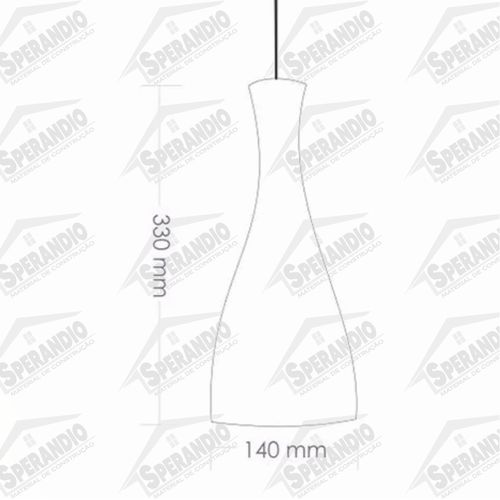 PENDENTE TD 1003 E-27 PRETO FOSCO BLEND TASCHIBRA