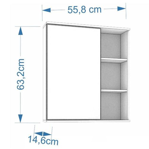 ESPELHEIRA TREVISO 60X60 CAFÉ MGM 