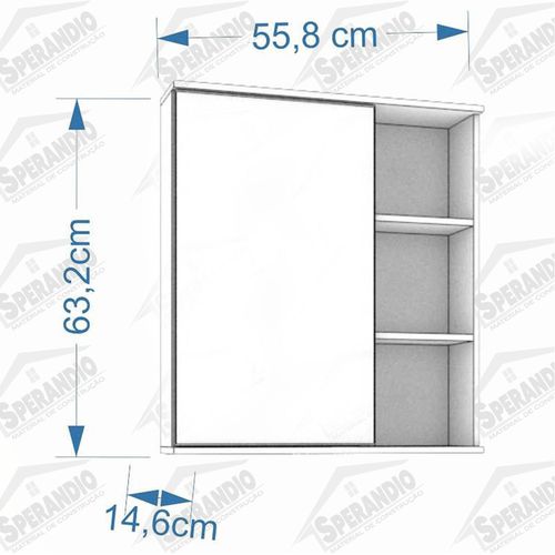 ESPELHEIRA TREVISO 60X60 CAFÉ MGM 