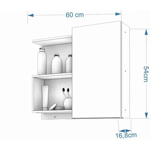 ESPELHEIRA LIS 60CM BRANCO MGM