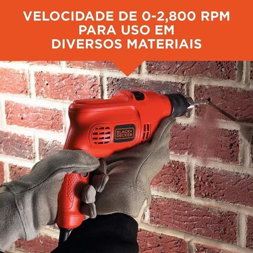 FURADEIRA DE IMPACTO BLACK & DECKER 3/8 127V 560W TM500BR