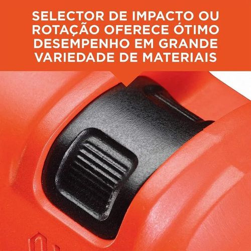 FURADEIRA DE IMPACTO BLACK & DECKER 3/8 127V 560W TM500BR