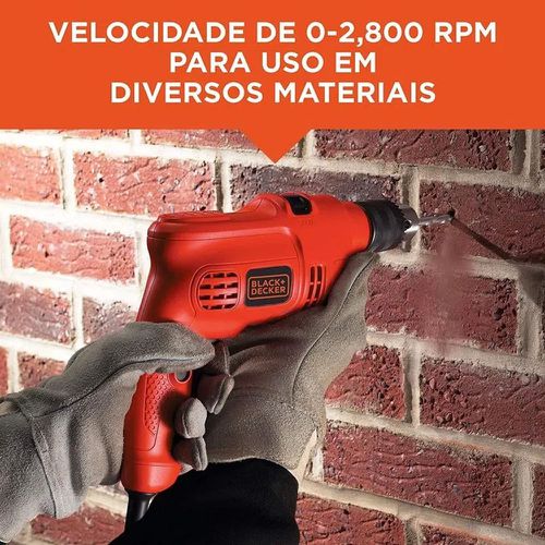 FURADEIRA DE IMPACTO BLACK & DECKER 3/8 127V 560W TM500BR