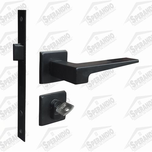 FECHADURA STAM CLASSIC 3200 (40MM) ROSETA QUADRADA EXTERNA BLACK