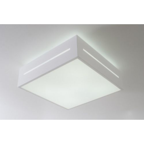 PLAFON FRISO LATERAL BRANCO QUADRADO L4 E-27 ANCORA 148