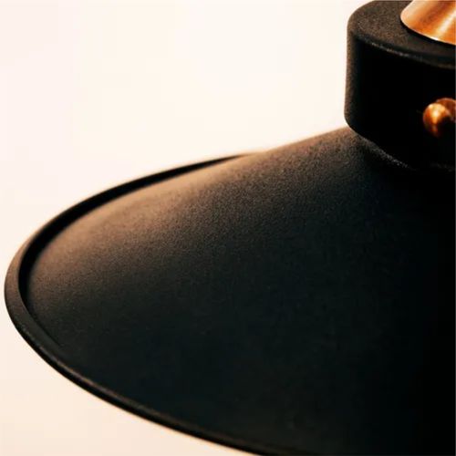 PENDENTE VINTAGE PRETO COM COBRE RETRÔ NORDIC 22CM E-LED