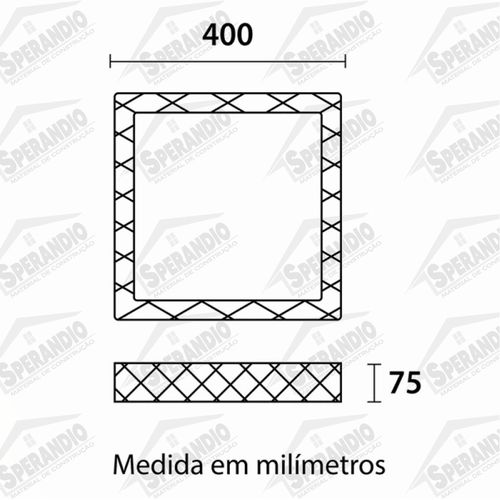 PLAFON SHINE LED QUADRADO 40CM ACRÍLICO PONTILHADO 24W 3000K BLUMENAU