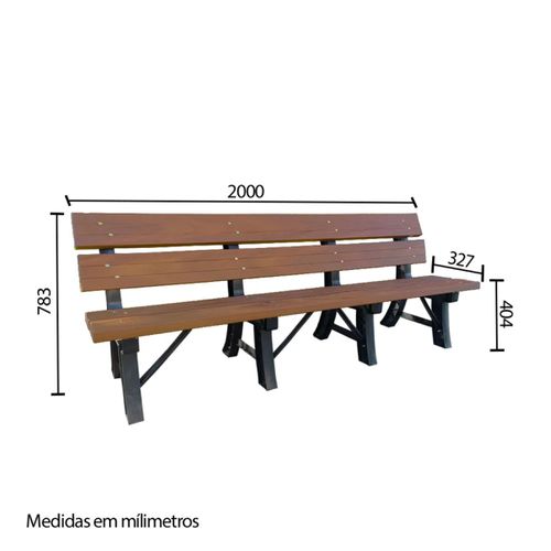 BANCO DE JARDIM 2,00 METROS IPÊ INBRASIL