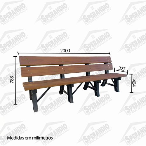 BANCO DE JARDIM 2,00 METROS IPÊ INBRASIL