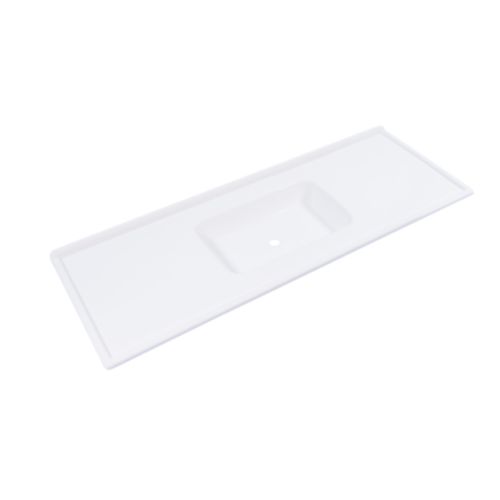 PIA DE MÁRMORE SINTÉTICO 1,00 METRO BRANCO DECORALITA