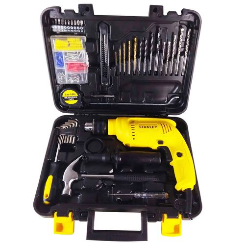 KIT FURADEIRA DE IMPACTO STANLEY 1/2 600W 127V COM 120 ACESSÓRIOS SDH600KP-BR