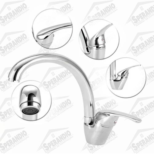 TORNEIRA MONOCOMANDO PARA COZINHA BICA ALTA LGMETAIS 43312