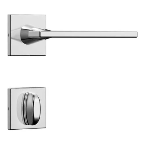 FECHADURA BANHEIRO CLASSIC 3400 ROSETA QUADRADA COMADO INOX STAM