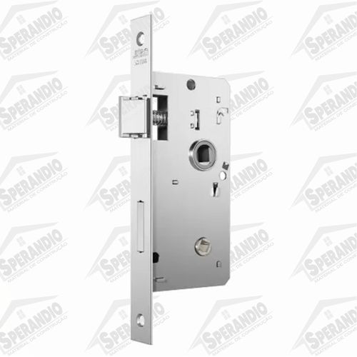 FECHADURA BANHEIRO CLASSIC 3400 ROSETA QUADRADA COMADO INOX STAM