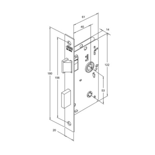 FECHADURA BANHEIRO 823/21 - RQ1 ANTIQUE E-COAT STAM