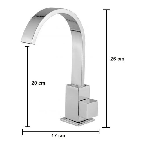 TORNEIRA DE LAVATÓRIO QUADRIT SLIM LGMETAIS 6166 C-80 