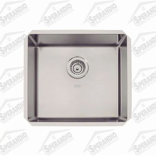 CUBA DE EMBUTIR TRAMONTINA DESIGN COLLECTION QUADRUM UNDERMOUNT EM AÇO INOX COM ACABAMENTO SCOTCH BRITE 45 U 45X40 CM