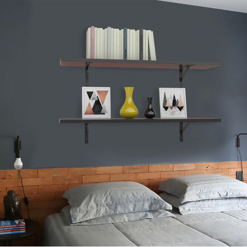 PRATELEIRA MDP STUDIO 90X25X1,5CM - PRETO BRASFORMA