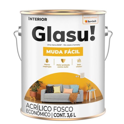 TINTA 3,6LT GLASU ECO.MUDA FACIL SUVINIL