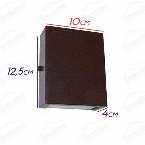 ARANDELA SLIM 2 FOCOS 12,5X10X4CM INTERNO/EXTERNO MARROM STARLUMEN