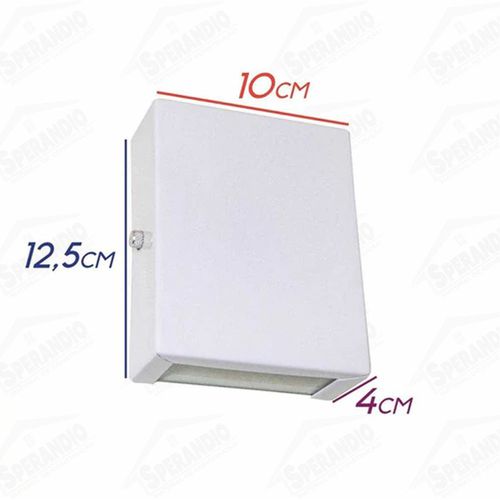 ARANDELA SLIM 2 FOCOS 12,5X10X4CM INTERNO/EXTERNO BRANCO STARLUMEN