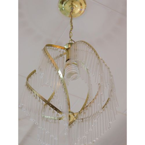 LUSTRE CARACOL FIXO COM 180 AMPOLAS DOURADO LSPNT JOTA