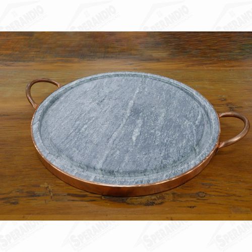 PEDRA SABÃO PARA CARNE COM ALÇA DE COBRE