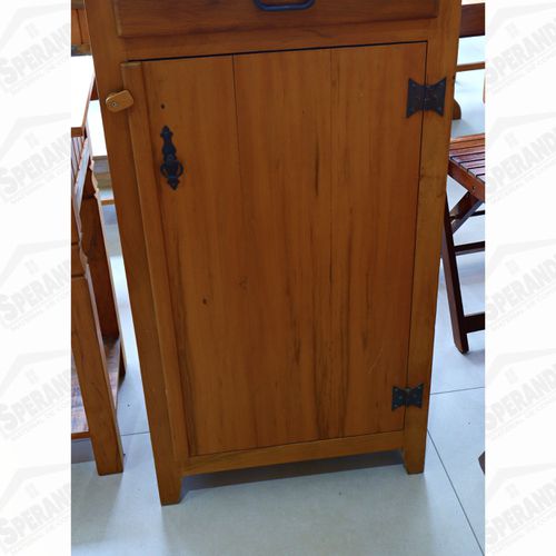 ARMÁRIO RÚSTICO PARA BOTIJA DE GÁS COM GAVETA