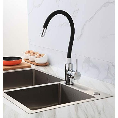 MONOCOMANDO DE BANCADA GOURMET SILICONE BLACK SEM HASTE LGMETAIS 44455