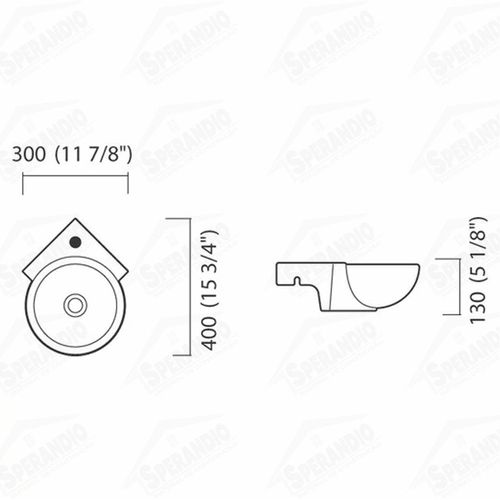 LAVATÓRIO LOUÇA DE CANTO ICASA 30CM BRANCO