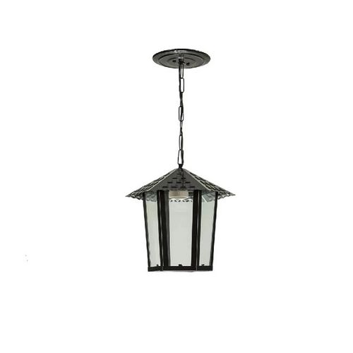 LUMINÁRIA PENDENTE COLONIAL SEXTAVADO 1XE27 PRETO BLUMENAU