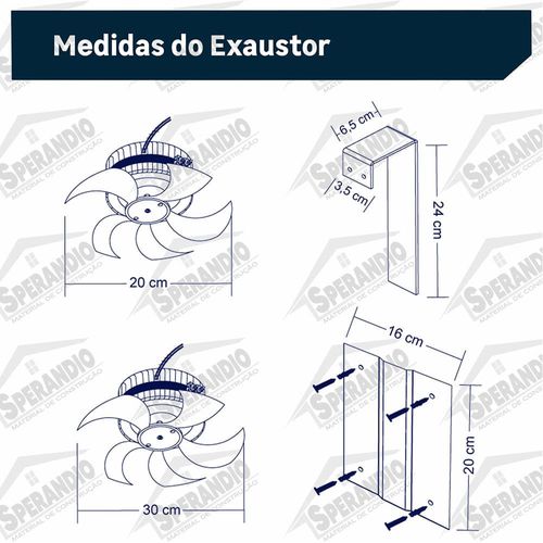 EXAUSTOR PARA CHURRASQUEIRA COM ILUMINACAO 127V ITC EXAUSTORES 