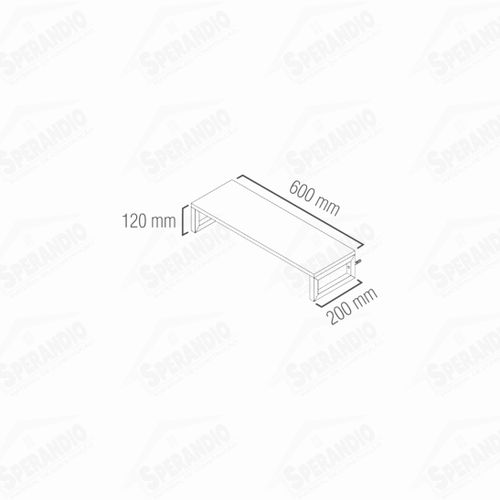 NICHO INDUSTRIAL AVELÃ COM 1 PRATELEIRA 60X20 BRASFORMA