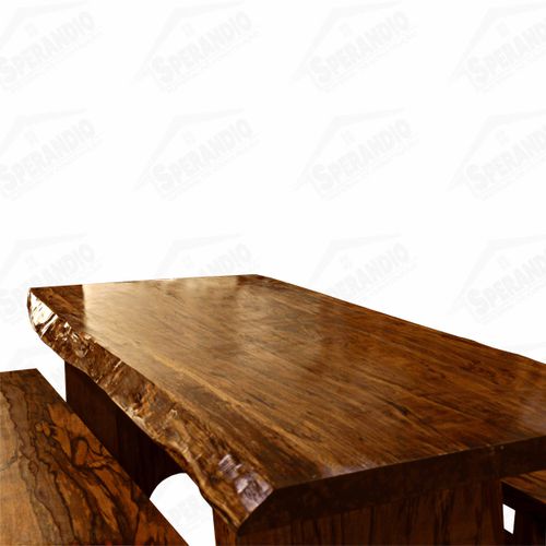 MESA BRANQUILO COM BANCOS 06CM 2,0 MT